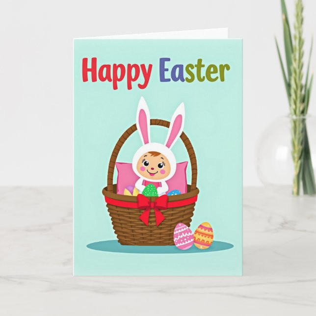 Happy Spring Basket Friend Card (Front)