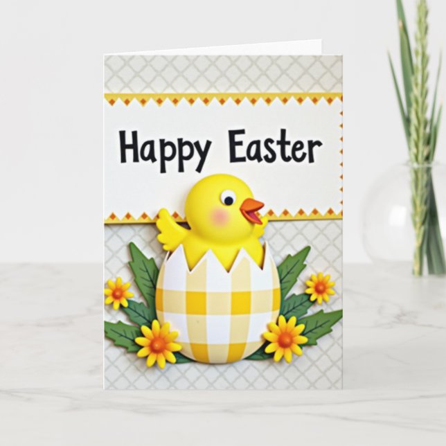 Happy Spring Bird Easter Card (Front)