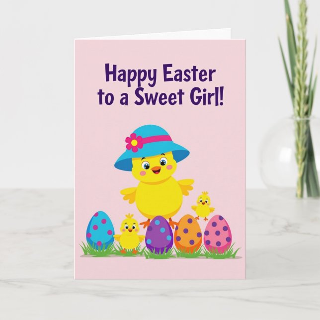 Happy Spring Bird Family Card (Front)