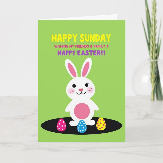 Happy Spring Bunny Art Card (Front)