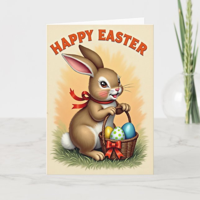 Happy Spring Bunny Card (Front)