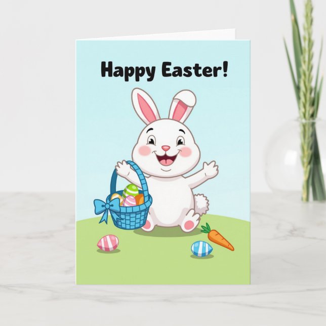 Happy Spring Bunny Fun Card (Front)