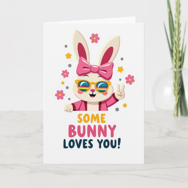 Happy Spring Bunny Pattern Card (Front)