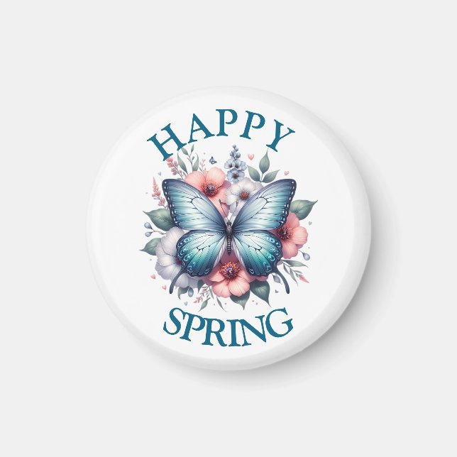 Happy Spring Butterfly-96282 Magnet (Front)