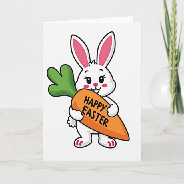 Happy Spring Carrot Card (Front)