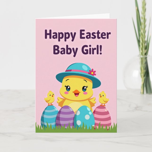 Happy Spring Chick Greeting Card (Front)