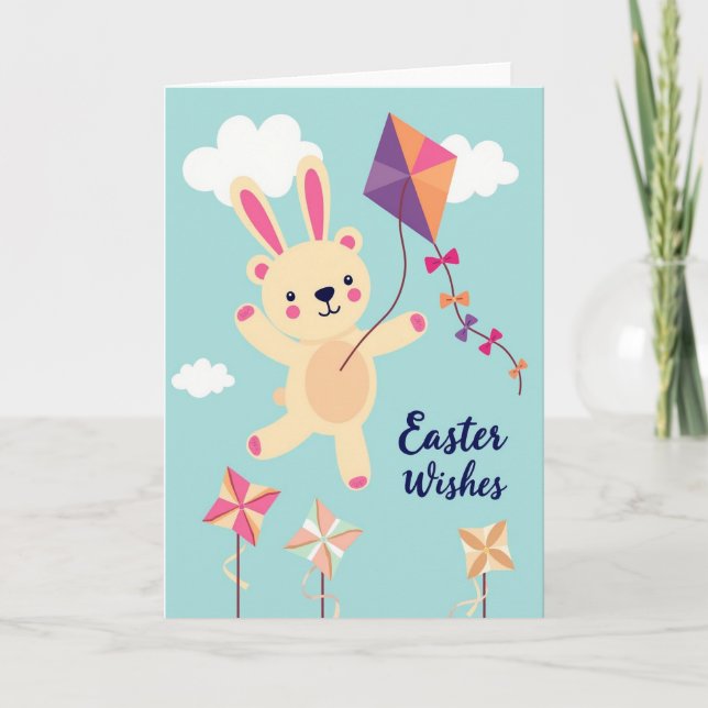 Happy Spring Creature Kite Card (Front)