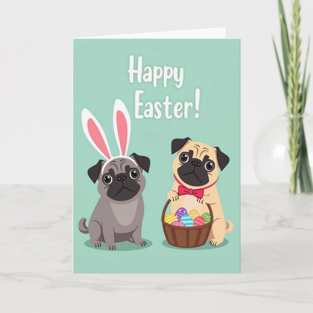 Happy Spring Dogs Easter Card (Front)