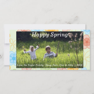 Happy Spring/Easter Photo Card Flowers