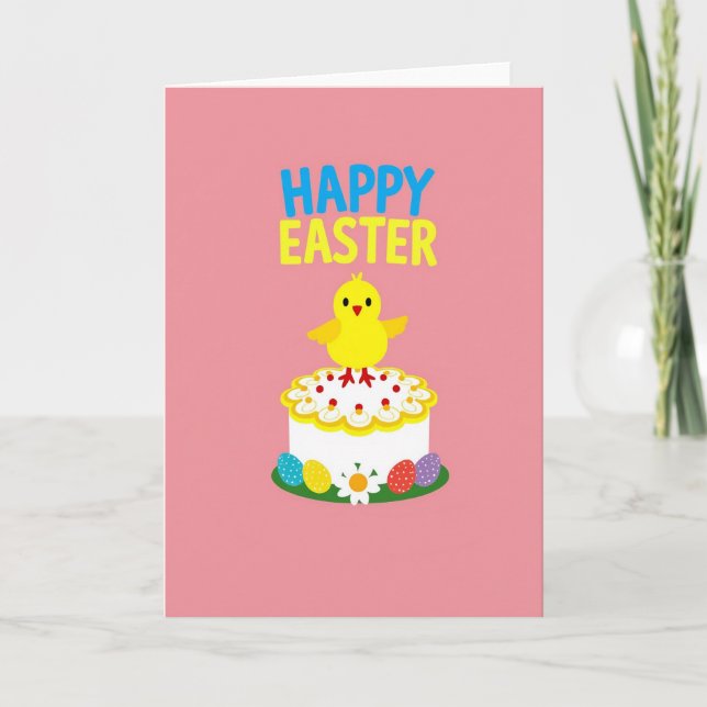 Happy Spring Fledgling Cake Card (Front)