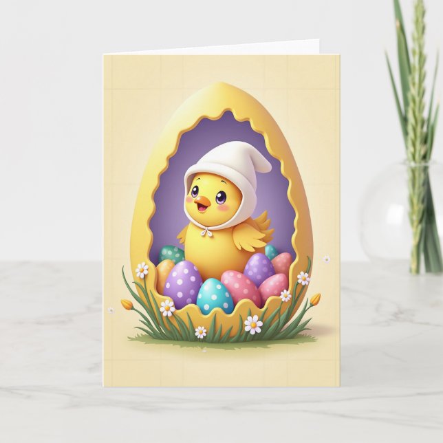 Happy Spring Fledgling Egg Card (Front)