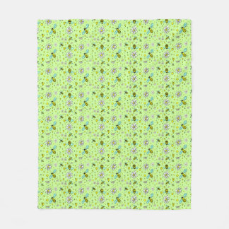 happy spring fleece blanket