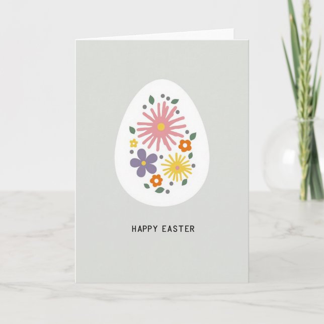 Happy Spring Floral Easter Card (Front)