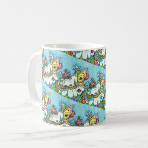 HAPPY SPRING FLUTTERBUN RABBIT, FUNNY BUNNY Repeat Coffee Mug