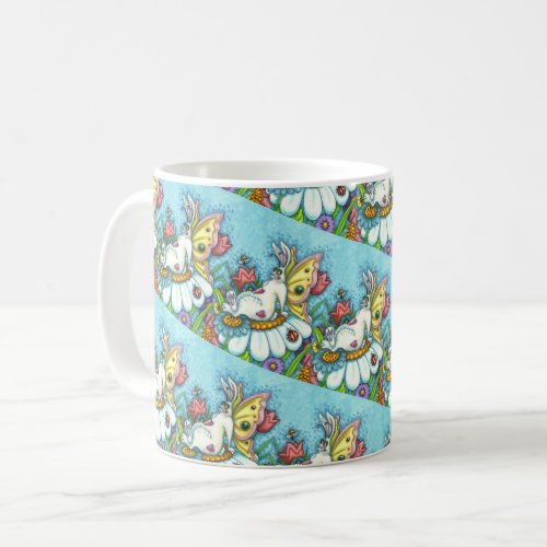 HAPPY SPRING FLUTTERBUN RABBIT FUNNY BUNNY Repeat Coffee Mug