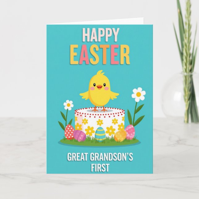 Happy Spring Hatchling Cake Card (Front)