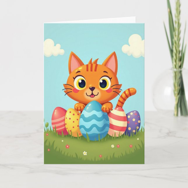 Happy Spring Kitty Card (Front)