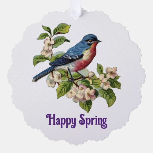 Happy Spring Paper Ornament Card