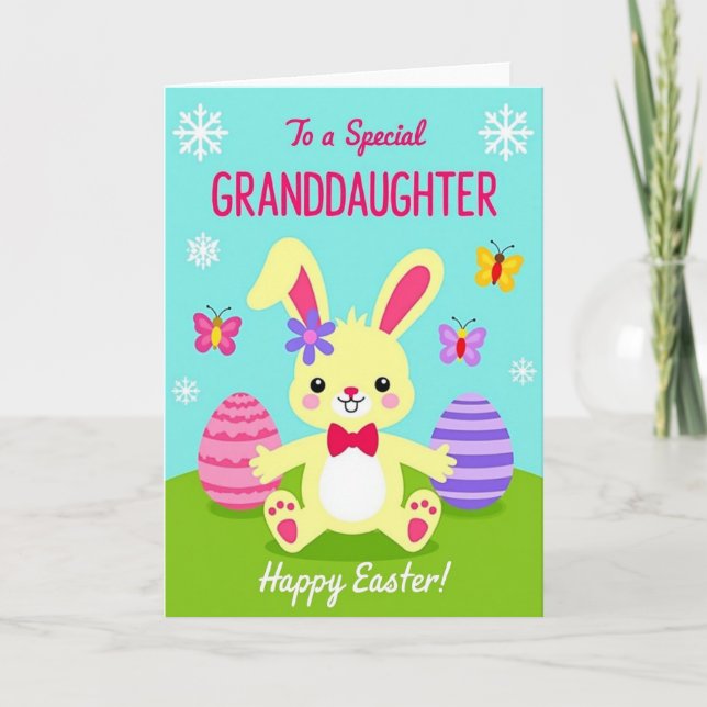 Happy Spring Rabbit Greeting Card (Front)