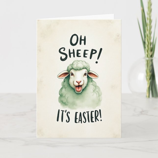 Happy Spring Sheep Card (Front)