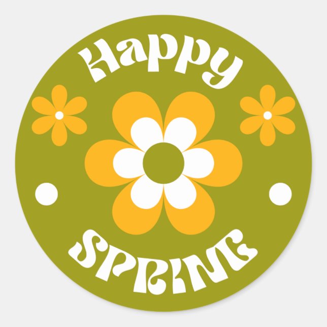 Happy spring sticker (Front)