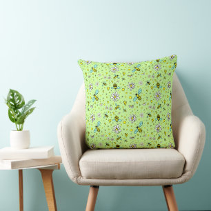 happy spring throw pillow