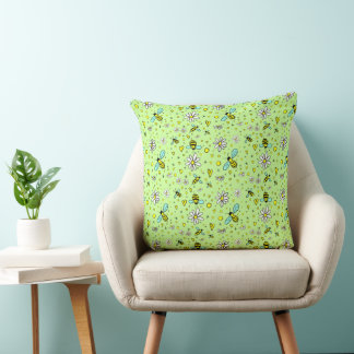 happy spring throw pillow