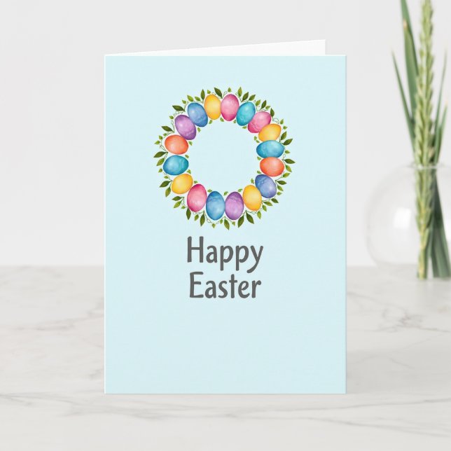 Happy Spring Wreath Card (Front)