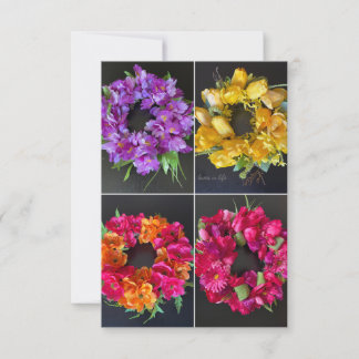 Happy Spring Wreaths Note Card