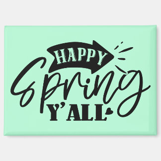 Happy Spring Y’all Typography Design-49765 Magnet