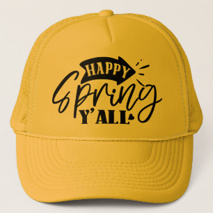 Happy Spring Y’all Typography Design-49765 Trucker Hat
