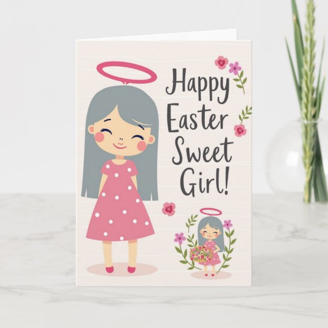 Happy Spring Young Person Card (Front)