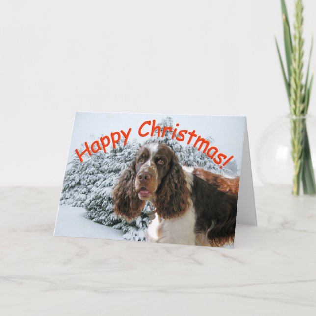 Happy Springer Xmas! Holiday Card (Front)