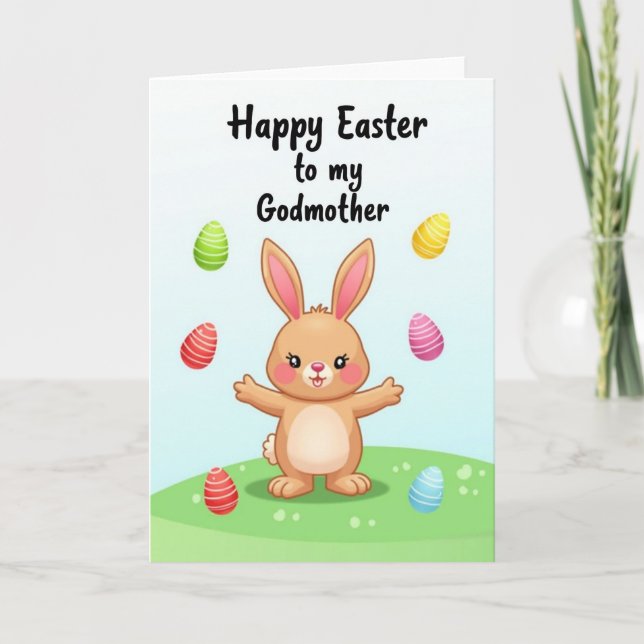 Happy Springtime Bunny Art Card (Front)