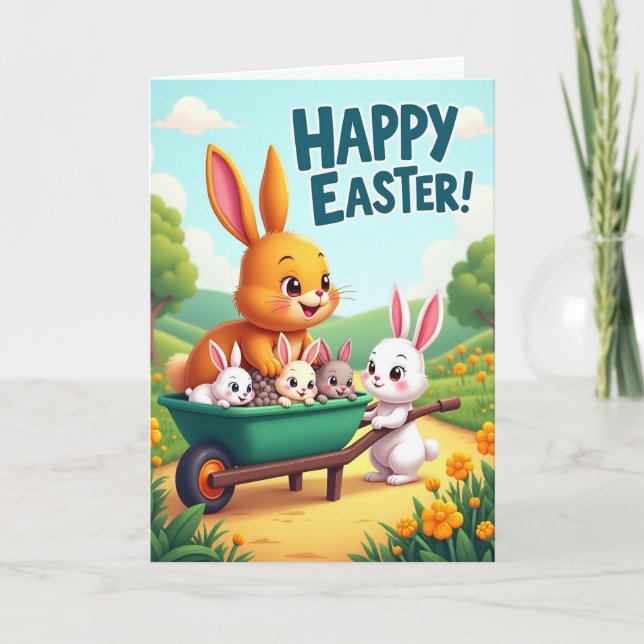 Happy Springtime Critters Card (Front)