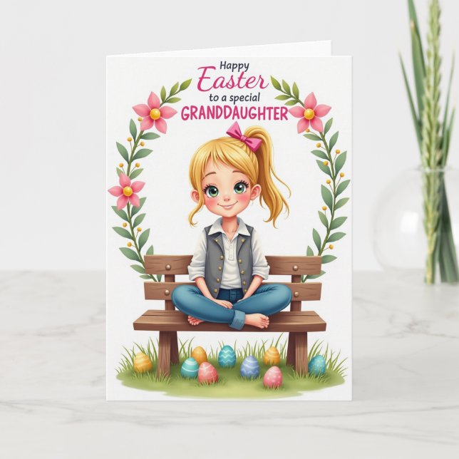 Happy Springtime Girl Art Card (Front)
