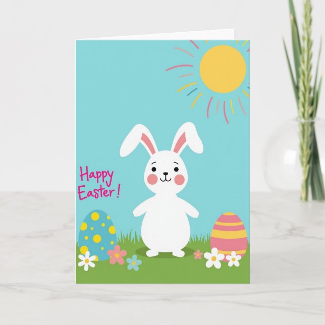 Happy Springtime Lagomorph Card (Front)