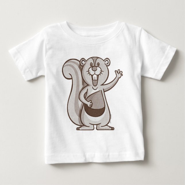 Happy Squirrel Baby T-Shirt (Front)