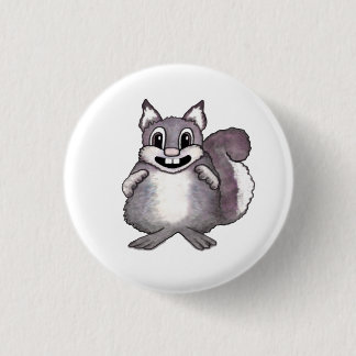 Happy Squirrel Cartoon Drawing Button