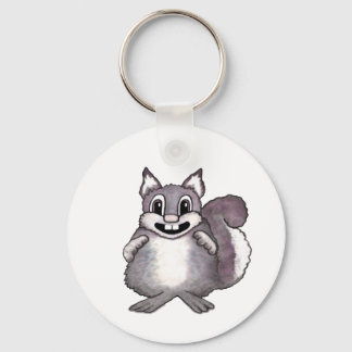 Happy Squirrel Cartoon Drawing  Keychain
