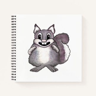 Happy Squirrel Cartoon Drawing  Notebook