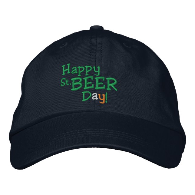 Happy St. Beer Day! Embroidered Baseball Cap (Front)