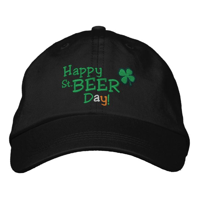 Happy St. Beer Day! Embroidered Baseball Cap (Front)