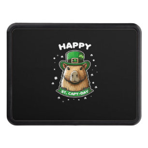 Happy St Capy-day St Patricks Day for Capybara Lov Hitch Cover