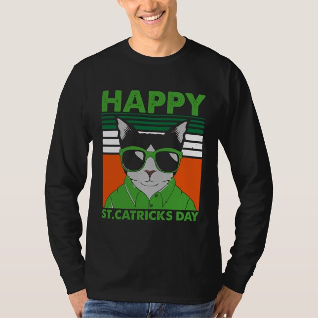 Happy St Catricks Day Cat Humor St Patricku2019s D T-Shirt (Front)