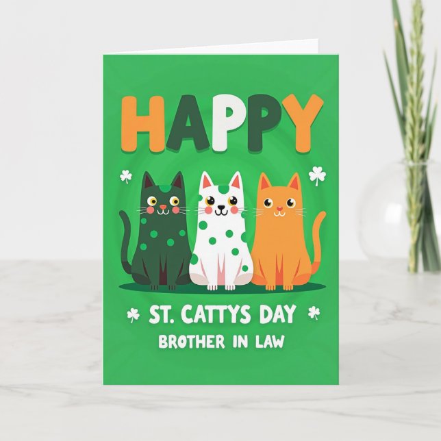 Happy St Cattys Day Brother In Law Card (Front)
