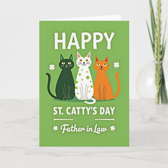 Happy St Cattys Day Father Card (Front)