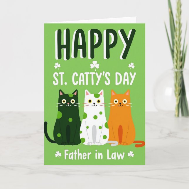 Happy St Cattys Day Father In Law Card (Front)