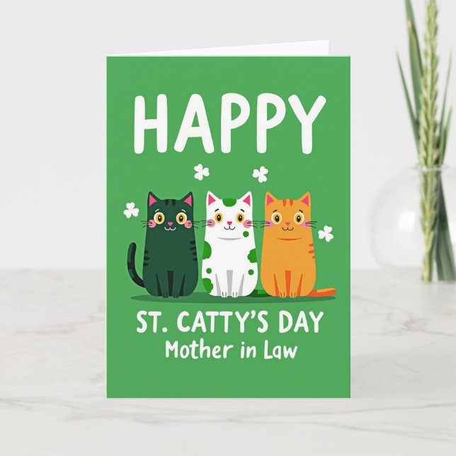 Happy St Cattys Day Mother Card (Front)