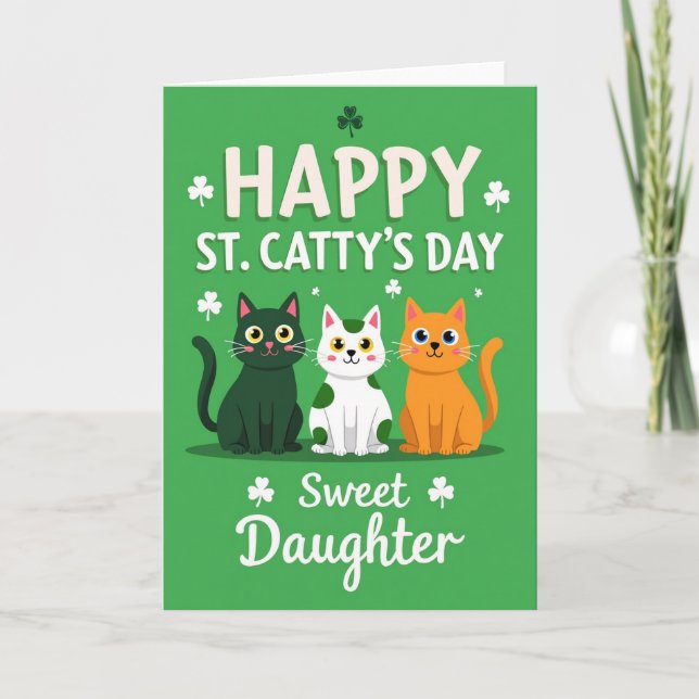 Happy St Cattys Day Sweet Card (Front)